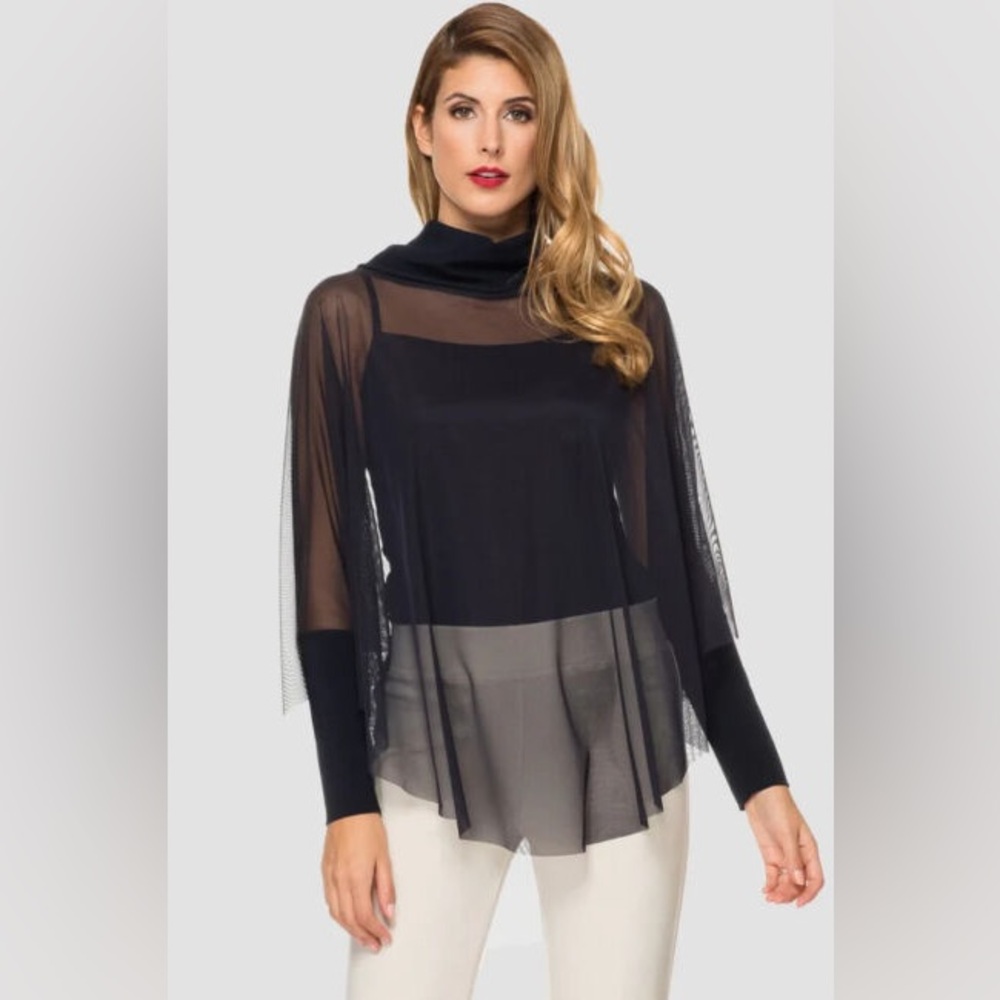 Joseph Ribkoff Sheer Mesh Poncho